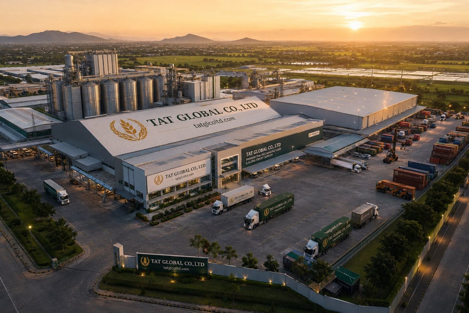 Aerial view of TAT Global manufacturing and logistics facility in Thailand