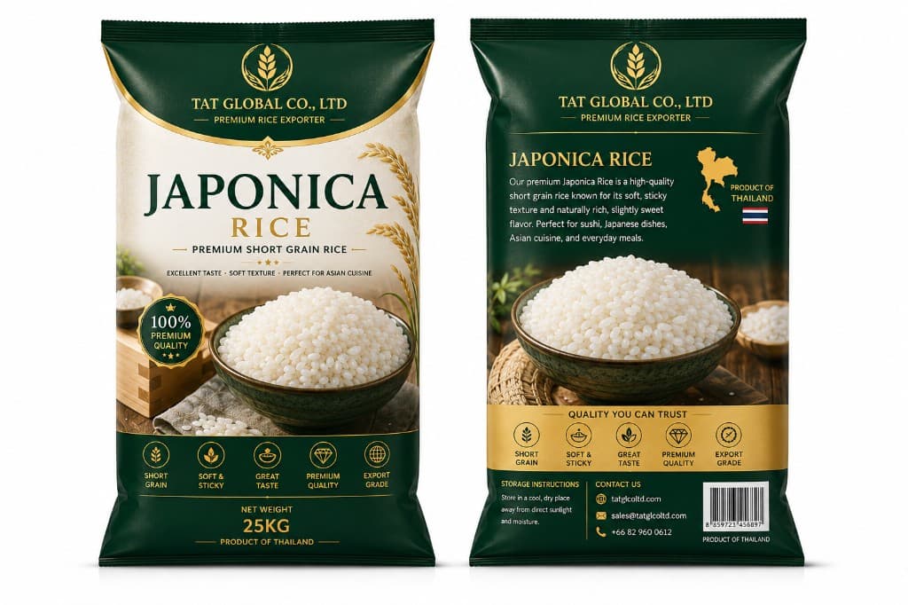 Japonica Rice — Premium Thai rice grains