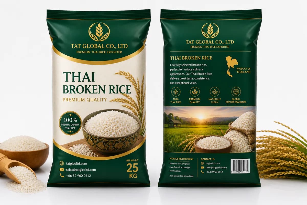 ข้าวขาว ข้าวแตก 5% — Premium Thai rice grains